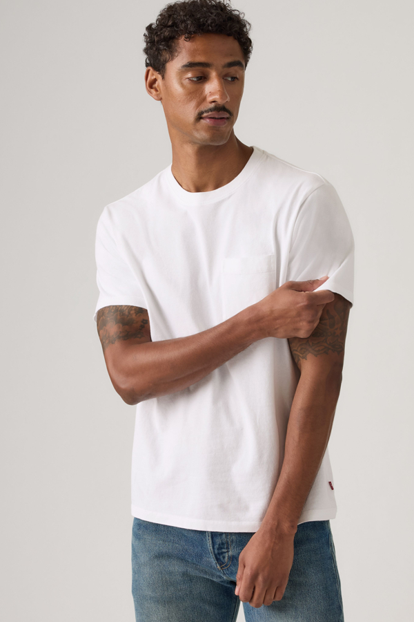Camiseta Essential Pocket - Hombre - 2XL - Blanco / Bright White