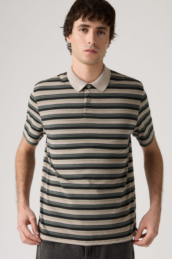 Authentic Polo - Men - L - Multi Colour / Donaldson Stripe Vintage Khaki