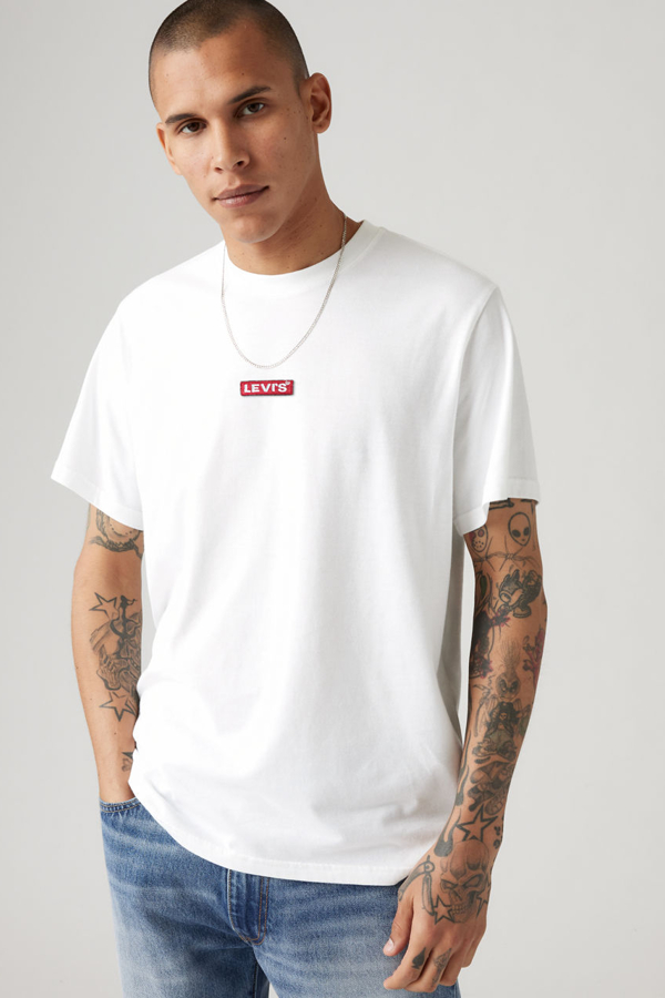 Camiseta relajada de manga corta Baby Tab - Hombre - XL - Blanco / Bright White