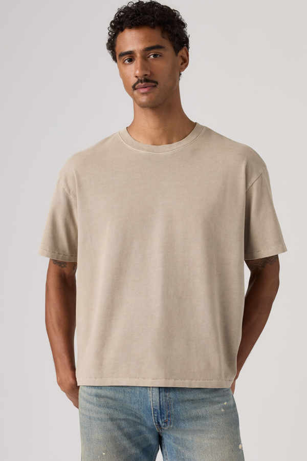 Boxy Tee - Men - 2XL - Beige / Garment Dye Vintage Khaki