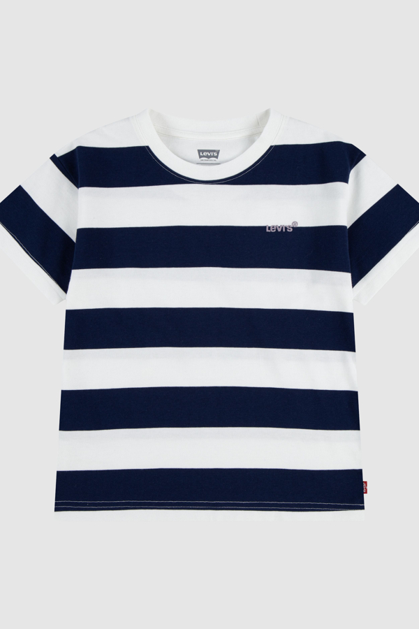 Kids Big Stripe Tee - Boys - 3A - Blue / Naval Academy