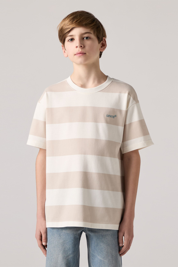 Teenager Big Stripe Tee - Chicos - 10A - Gris / Pumice Stone