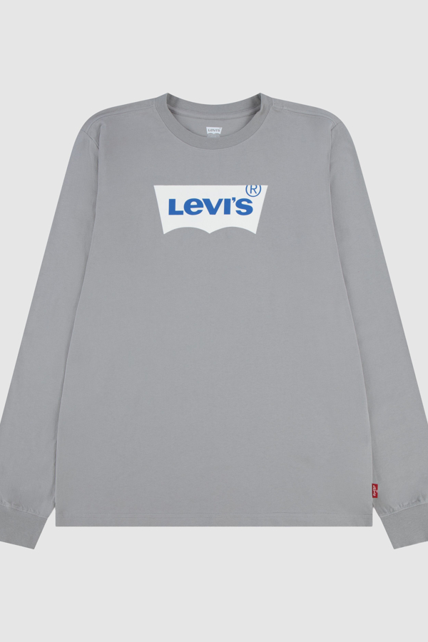 Kids Batwing Long Sleeve Tee - Boys - 3A - Grey / Ghost Gray