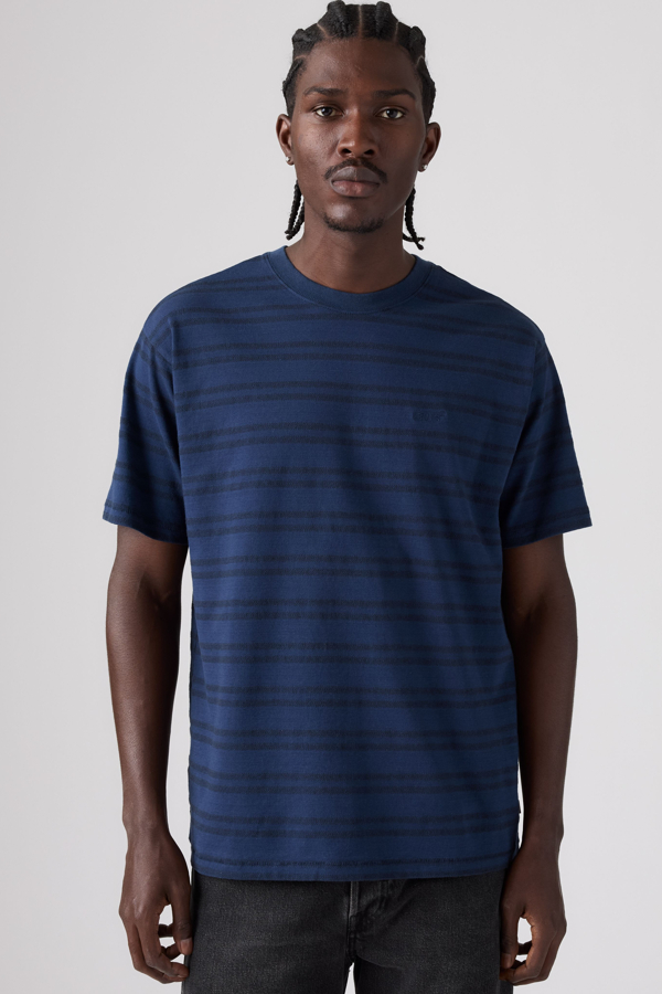 Red Tab Vintage Tee - Hombre - L - Azul / Grady Chevron Stripe Nightfall Navy