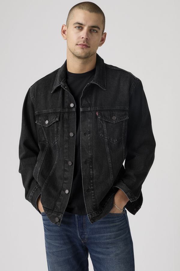 Relaxed Type III Trucker Jacket - Hombre - XL - Negro / At Midnight T