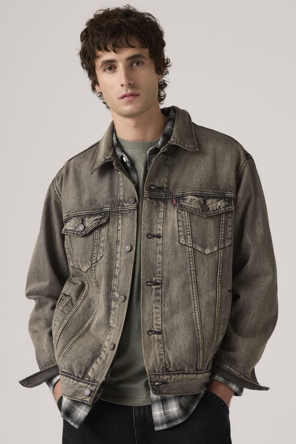 Trucker Jacket Relaxed Type III - Hombre - L - Negro / Lose Control Od T