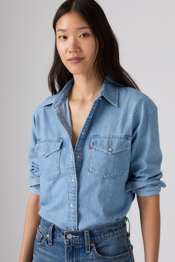 Camisa denim Western Iconic - Mujer - 2XS - Azul / Old 517 Blue 2