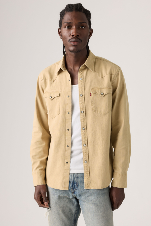 Barstow Standard Fit Western Shirt - Hombre - M - Crema / Parris Summers Gd