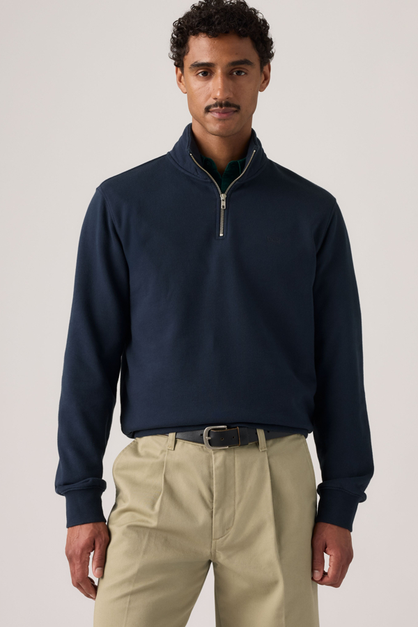 Original Housemark Quarter Zip Pullover - Hombre - XS - Blue / Navy Blazer