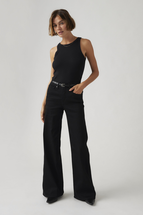 Vaqueros 318 Shaping Wide Leg - Mujer - 25X30 - Negro / Soft Black