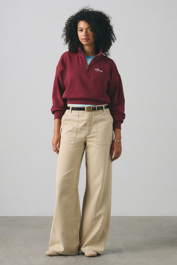Cinch Wide Leg Fatigue Pants - Women - 28X31 - Beige / White Pepper