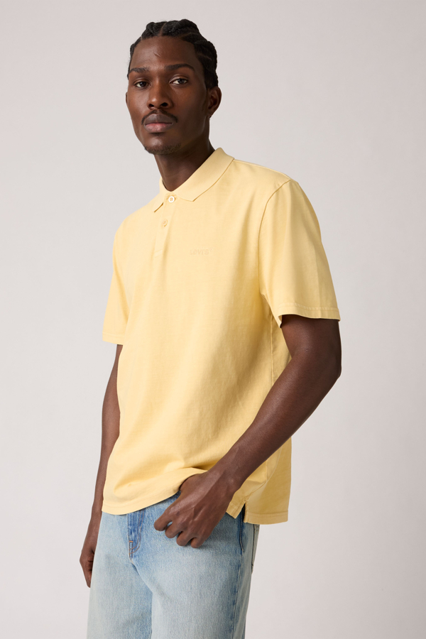 Polo Authentic - Hombre - L - Amarillo / Garment Dye Straw
