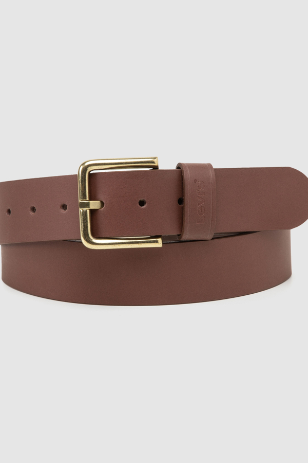 Cinturón de hebilla cuadrada - Hombre - 100 - Marrón / Brown