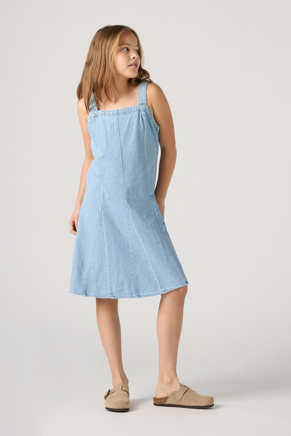 Teenager Godet Dress - Chicas - 12A - Azul / Marin Babe W/O Destructio