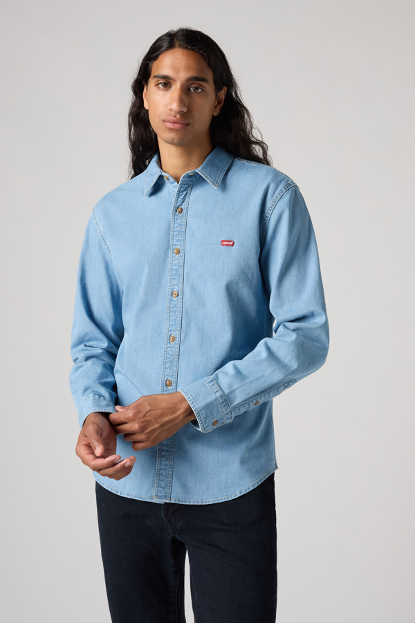 Camisa de fit estrecho Battery Housemark - Hombre - 2XL - Azul / Osborne Light Wash