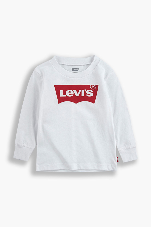 Camiseta de manga larga Batwing para bebé - Hombre - 12M - Blanco / White
