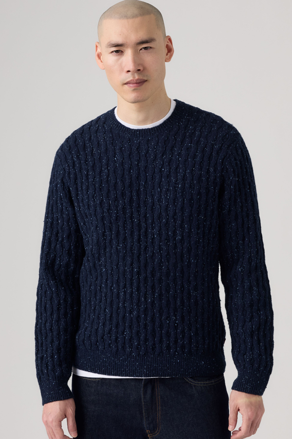 Presidio Crewneck Sweater - Hombre - 2XL - Azul / Neps Navy Blazer