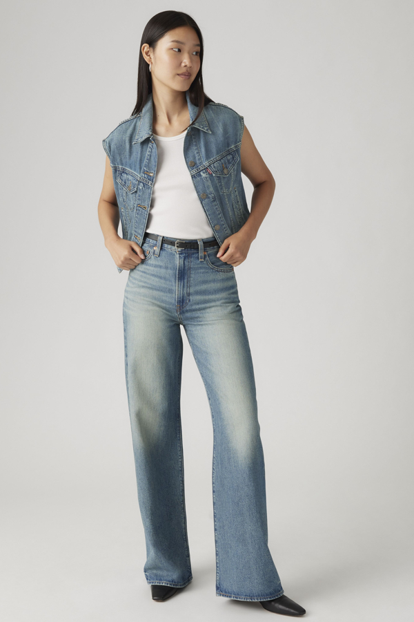 Vaqueros de pierna ancha Ribcage - Mujer - 33X32 - Azul / Tint Story
