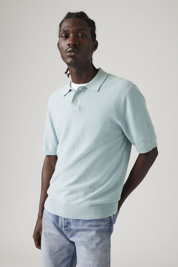 Polo Sweater de punto Lightweight - Hombre - 2XL - Gris / Gray Mist