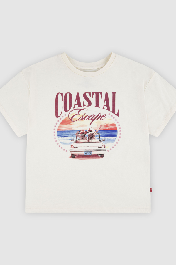 Kids Coastal Girl Tee - Chicas - 8A - Blanco / Antique White