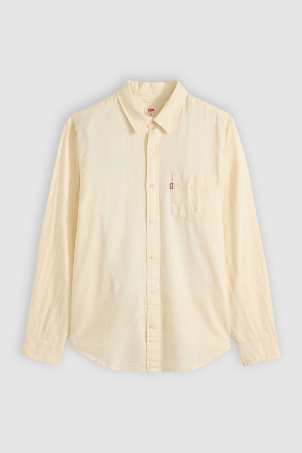 Camisa clásica de fit estándar con un bolsillo - Hombre - S - Amarillo / Rutabaga