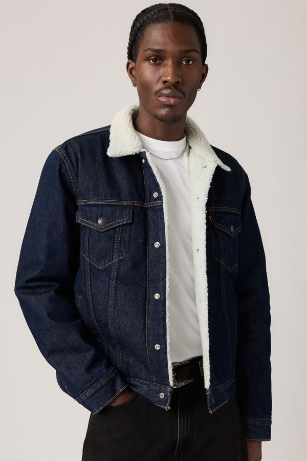Trucker Jacket Type III Sherpa - Hombre - XL - Azul / Give It A Rinse Sherpa