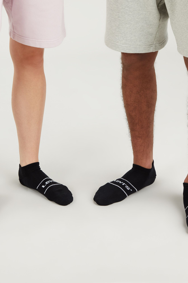 Calcetines de deporte de altura baja Levi's: paquete de 2 - Hombre - 43 - Negro / Black