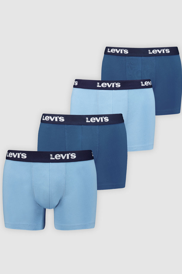 Calzoncillos bóxer Levi's Repeat Logo: paquete de 4 - Hombre - M - Azul / Blue Combo