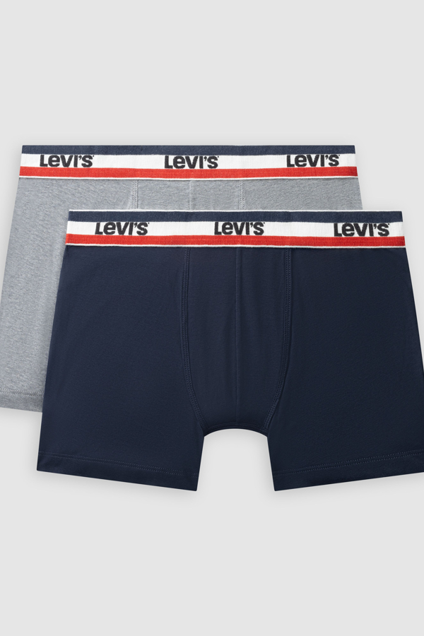 Levi's Repeat Logo Boxer Brief 2 pack - Hombre - 2XL - Multicolor / Navy/Grey Melange