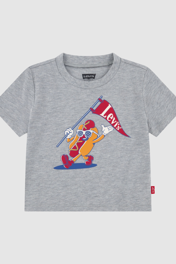 Baby Parading Hot Dog Tee - Chicos - 18M - Gris / Grey Heather