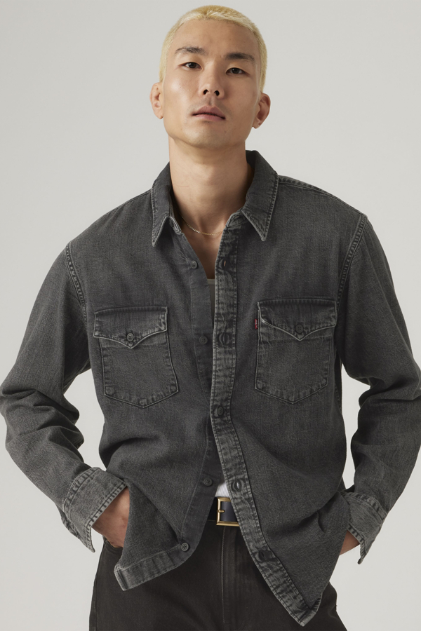 Camisa Western Relaxed - Hombre - L - Negro / Night Shadow Black Wash