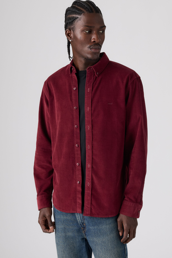 Authentic Button Up Corduroy Shirt - Hombre - 2XL - Púrpura / Tawny Port