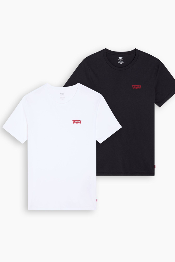 Camiseta gráfica de cuello redondo: paquete de 2 - Hombre - 2XL - Negro / Caviar