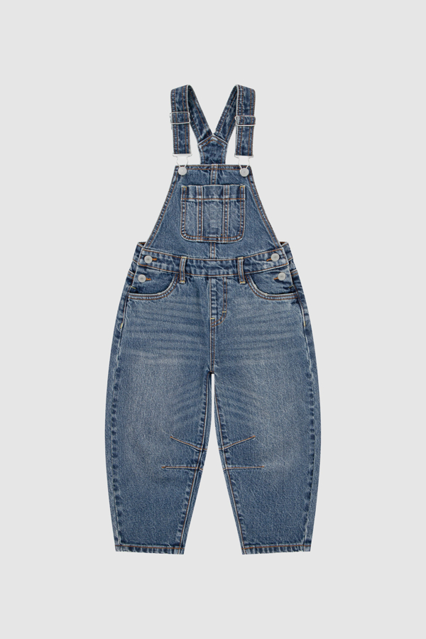 Kids Baggy Barrel Overalls - Girls - 3A - Neutral / Sunday Morning Sky