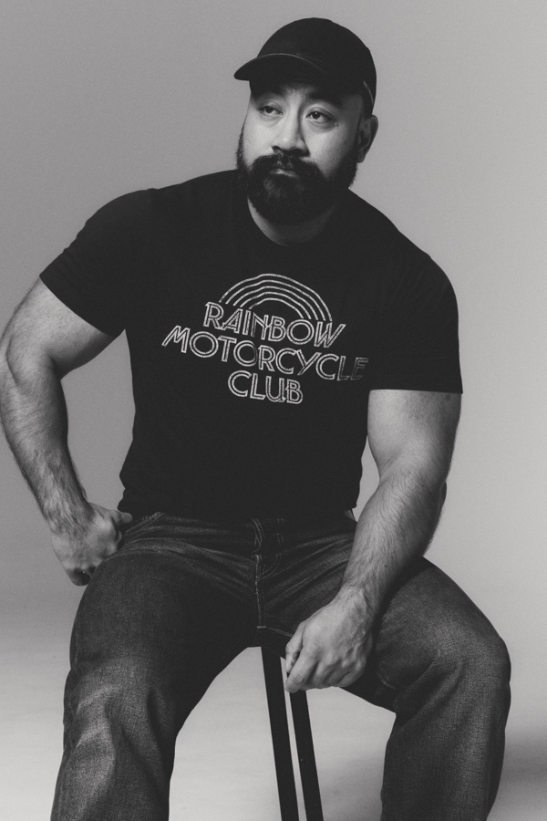 Camiseta Community - Hombre - M - Negro / Rainbow Moto Club Jet Black