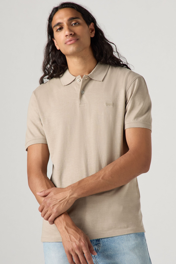 Slim Housemark Polo Shirt - Hombre - L - Caqui / Vintage Khaki