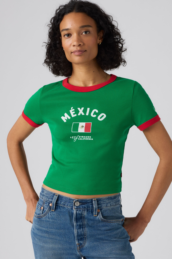 Camiseta Ringer de México Levi's para mujer - Mujer - L - Multicolor / X Mexico
