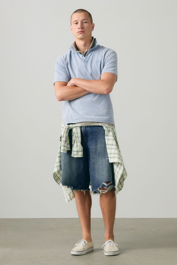 478 Baggy Shorts - Men - 38X12 - Dark Wash / Alone Together Destructed