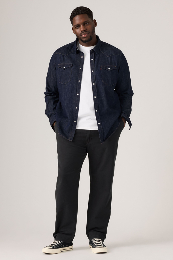 Pantalones XX Chino Standard Taper (tallas grandes) - Hombre - 40X32 - Negro / Mineral Black Stretch Twill