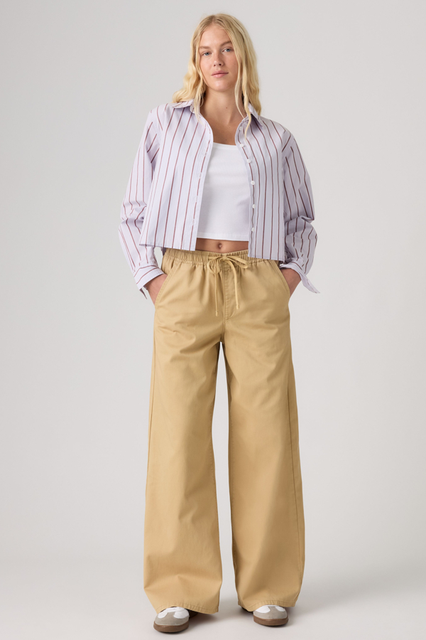 Pantalones Essential de pierna ancha - Mujer - L - Crema / Travertine