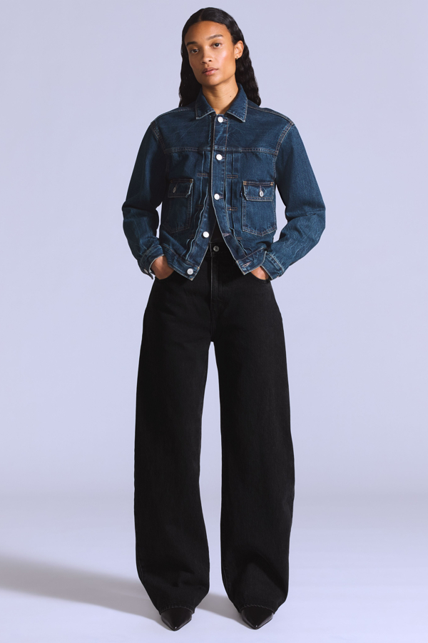 Vaqueros Levi's Blue Tab Drop Barrel - Mujer - 26X29 - Negro / Pirate