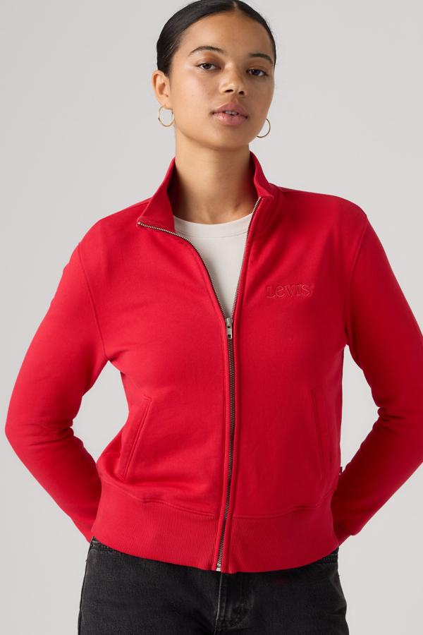 Graphic Slim Fit Full Zip Sweatshirt - Mujer - L - Rojo / Red Zip Up Club Logo True Red