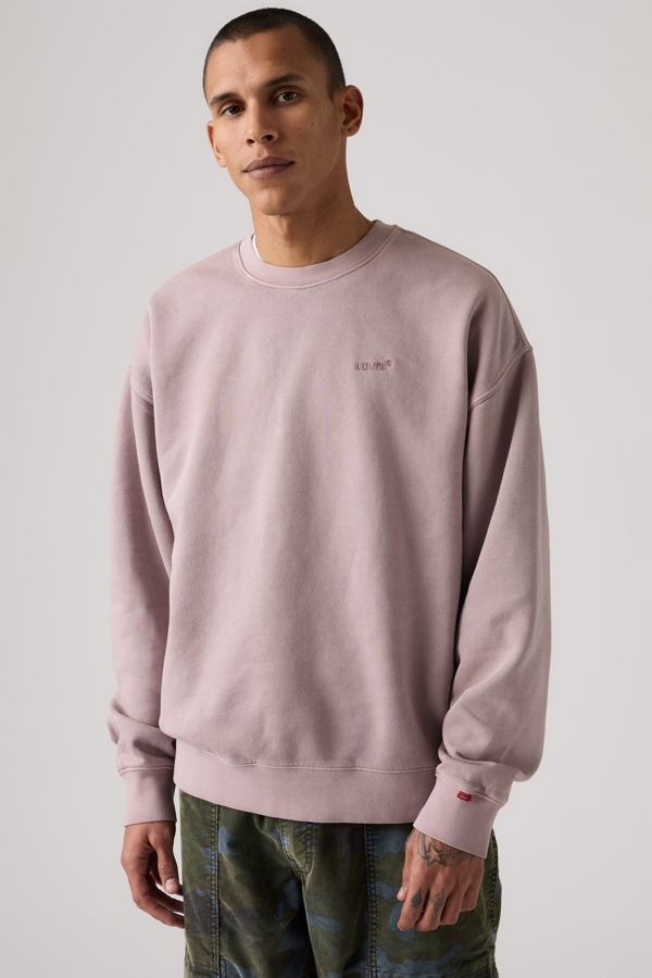 Authentic Crewneck Sweatshirt - Hombre - L - Pink / Garment Dye Quail