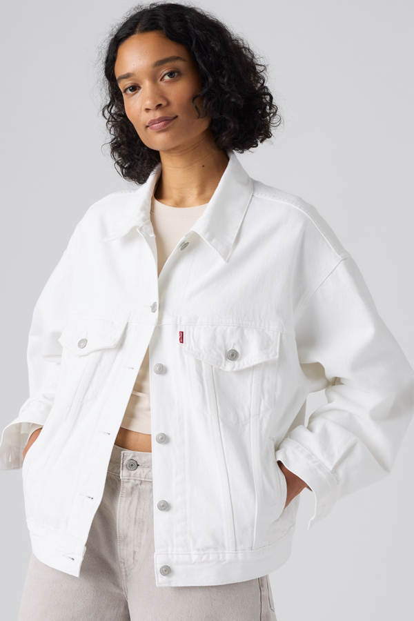 '90s Trucker Jacket - Hombre - L - White / Tooth Fairy