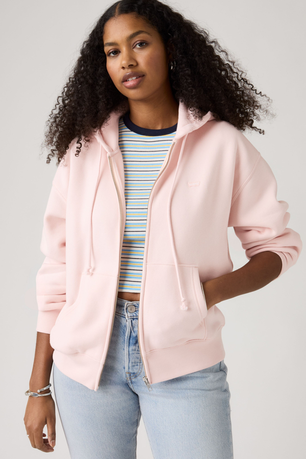 Everyday Full Zip Hoodie - Mujer - L - Rosa / Crystal Pink