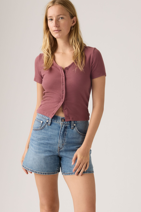 Shorts a medio muslo Lightweight con cincha - Mujer - 23 - Lavado medio / Lift Up