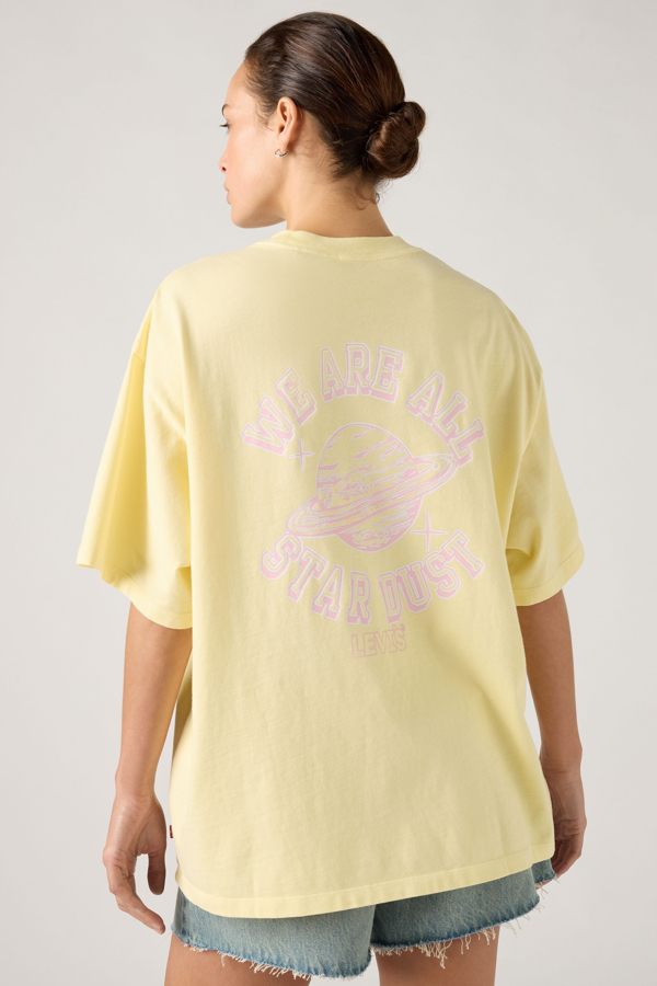 Camiseta corta estampada Stack - Mujer - L - Amarillo / French Vanilla