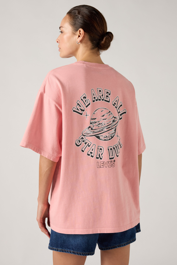 Camiseta corta estampada Stack - Mujer - S - Rosa / Coral Blush