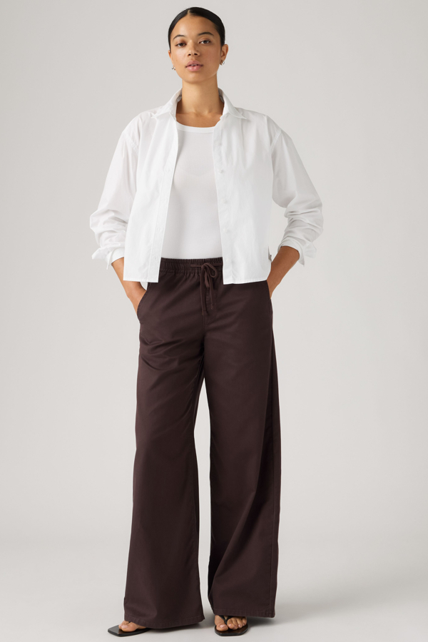 Pantalones Essential de pierna ancha - Mujer - L - Marrón / Java