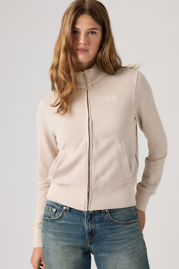 Graphic Slim Fit Full Zip Sweatshirt - Mujer - L - Gris / Chateau Gray
